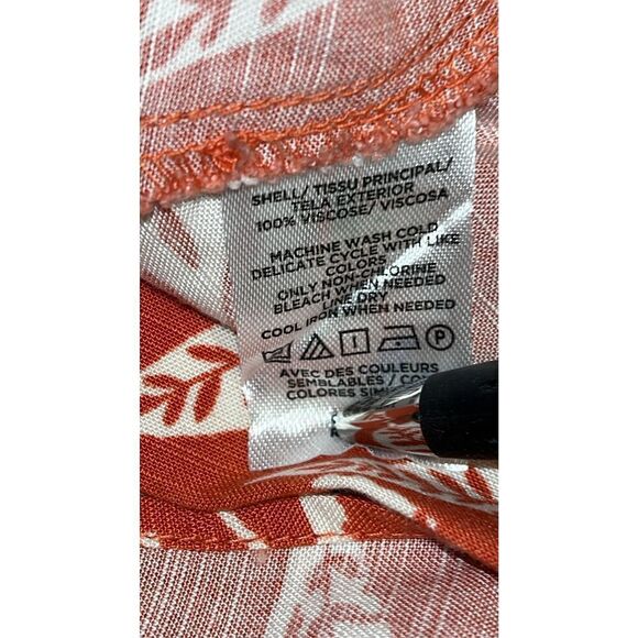 Ann Taylor Factory Women's Size 2 Brown White Floral Tulip Hem Skirt Beach - Picture 10 of 10